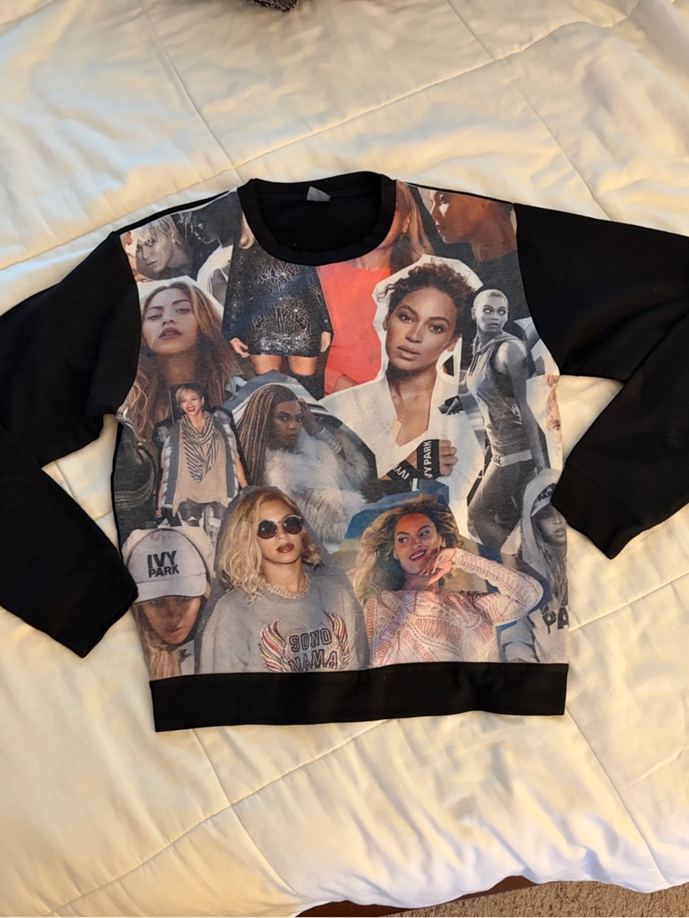 SubliWorks Black Ivy Park Graphic Pullover Sweatshirt Size Large